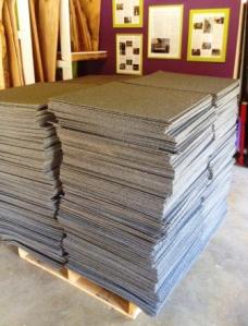 2014 - 05 - 06 stacks of carpet tile rotated